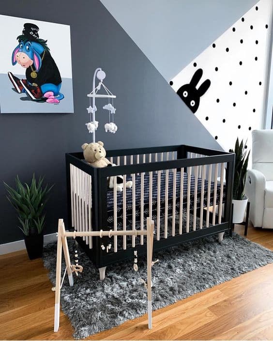 parede quarto de bebe escura